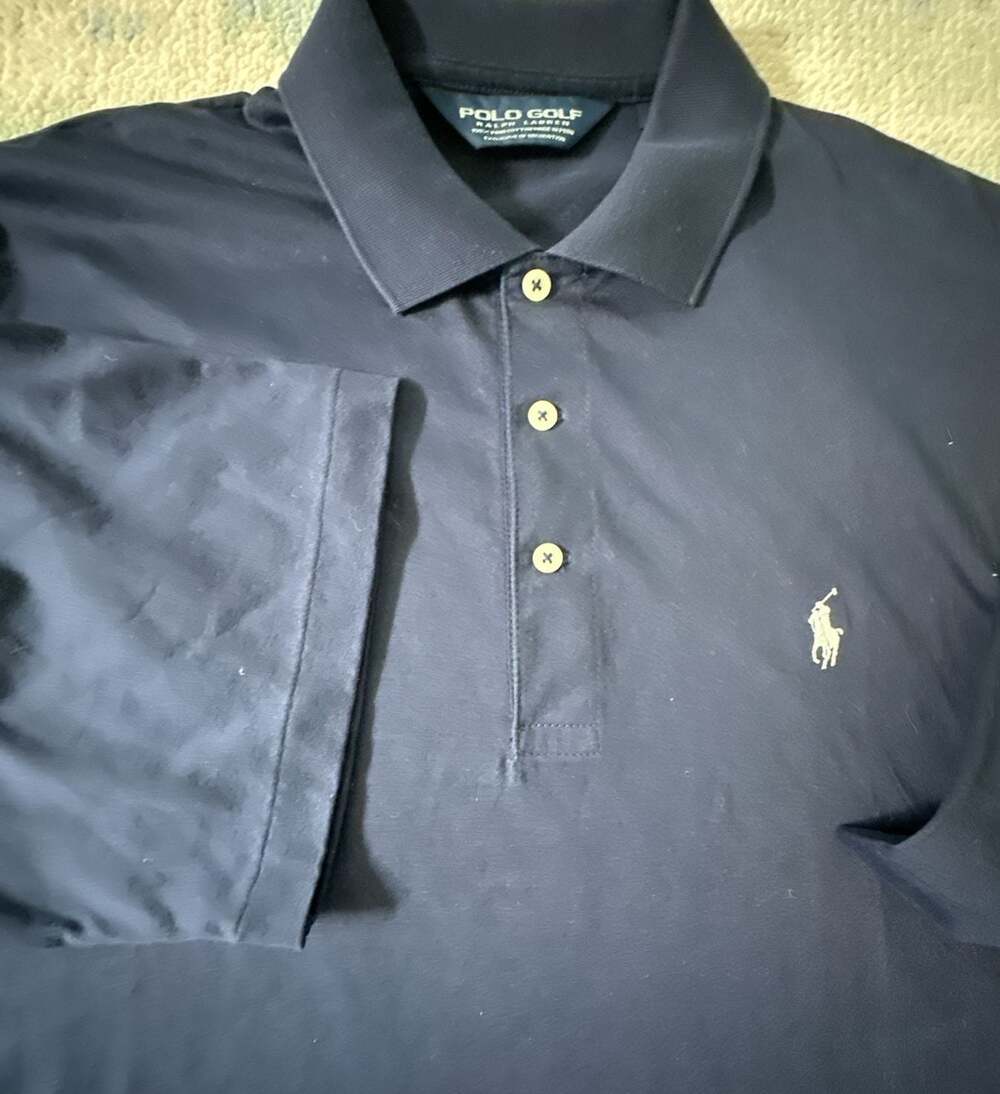 L Polo Ralph Lauren Nike Polo Golf Fit Soft Touch 100% Pima Cotton Shirt